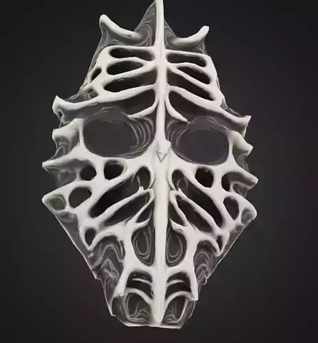 Skayrim Skull Face Mask - Skyrim Patter Mask 3D print model