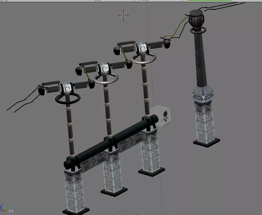 circuit braker PK Free low-poly 3D model_0