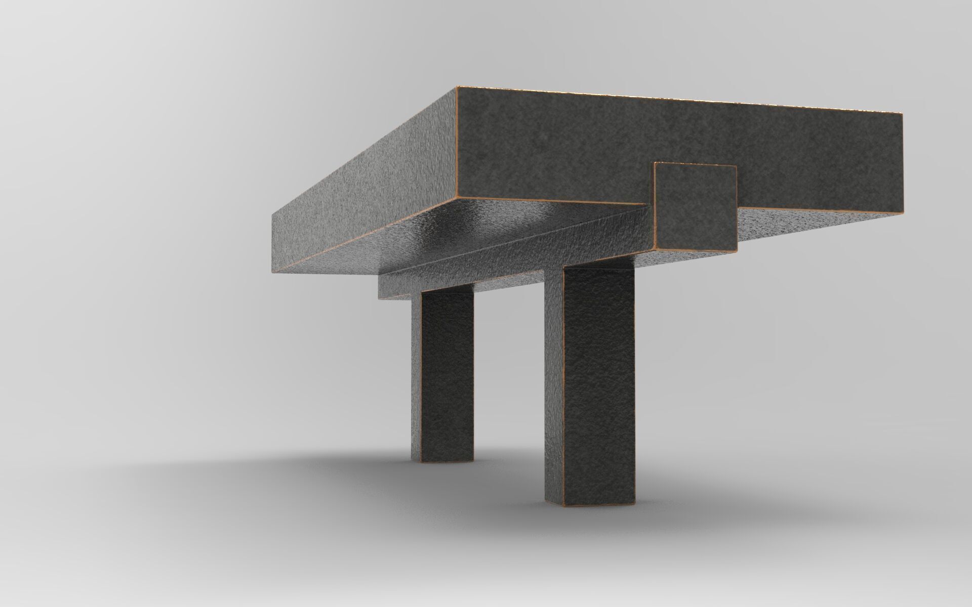 Roru Bench Low-poly 3D model_4