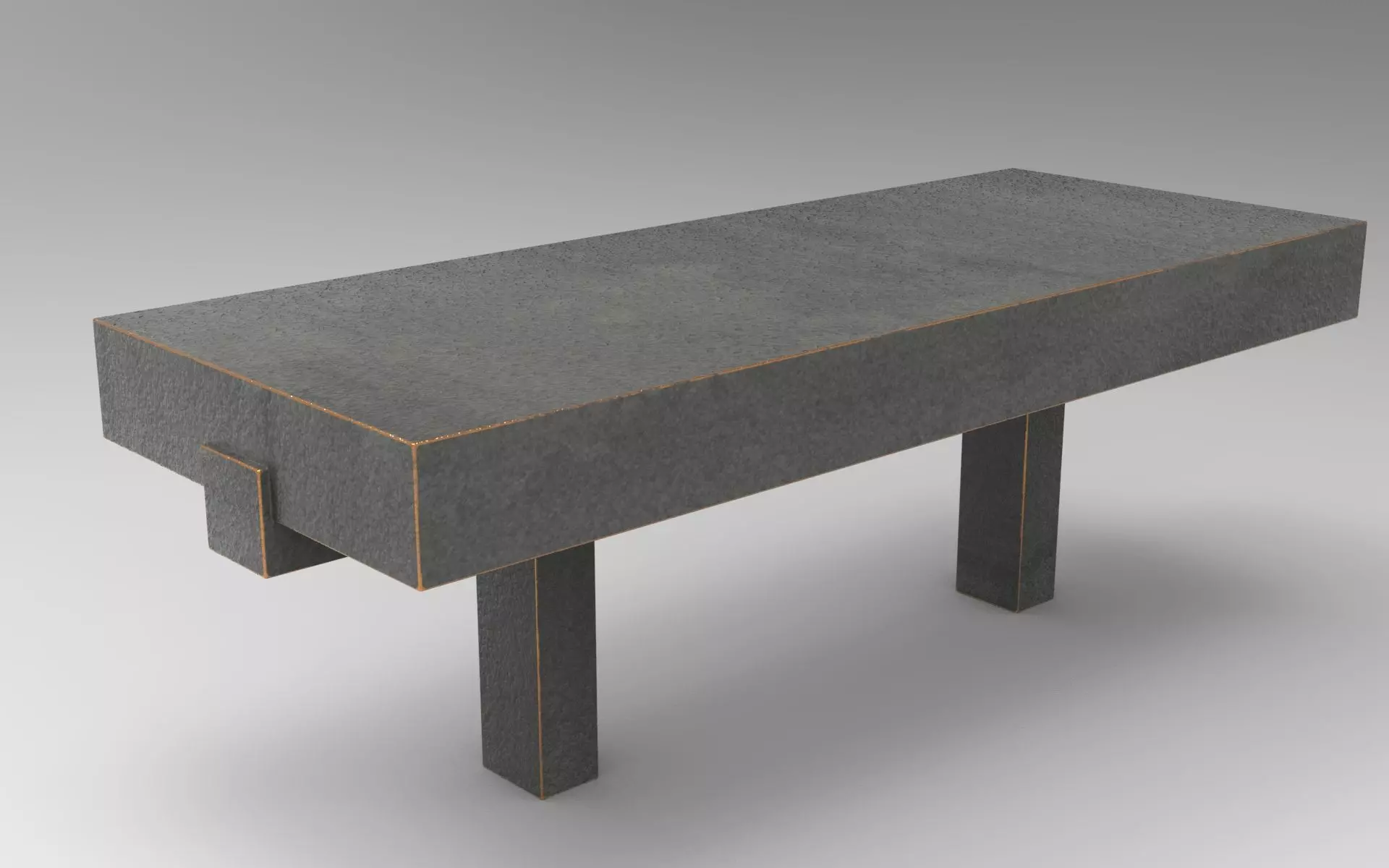 Roru Bench Low-poly 3D model_0