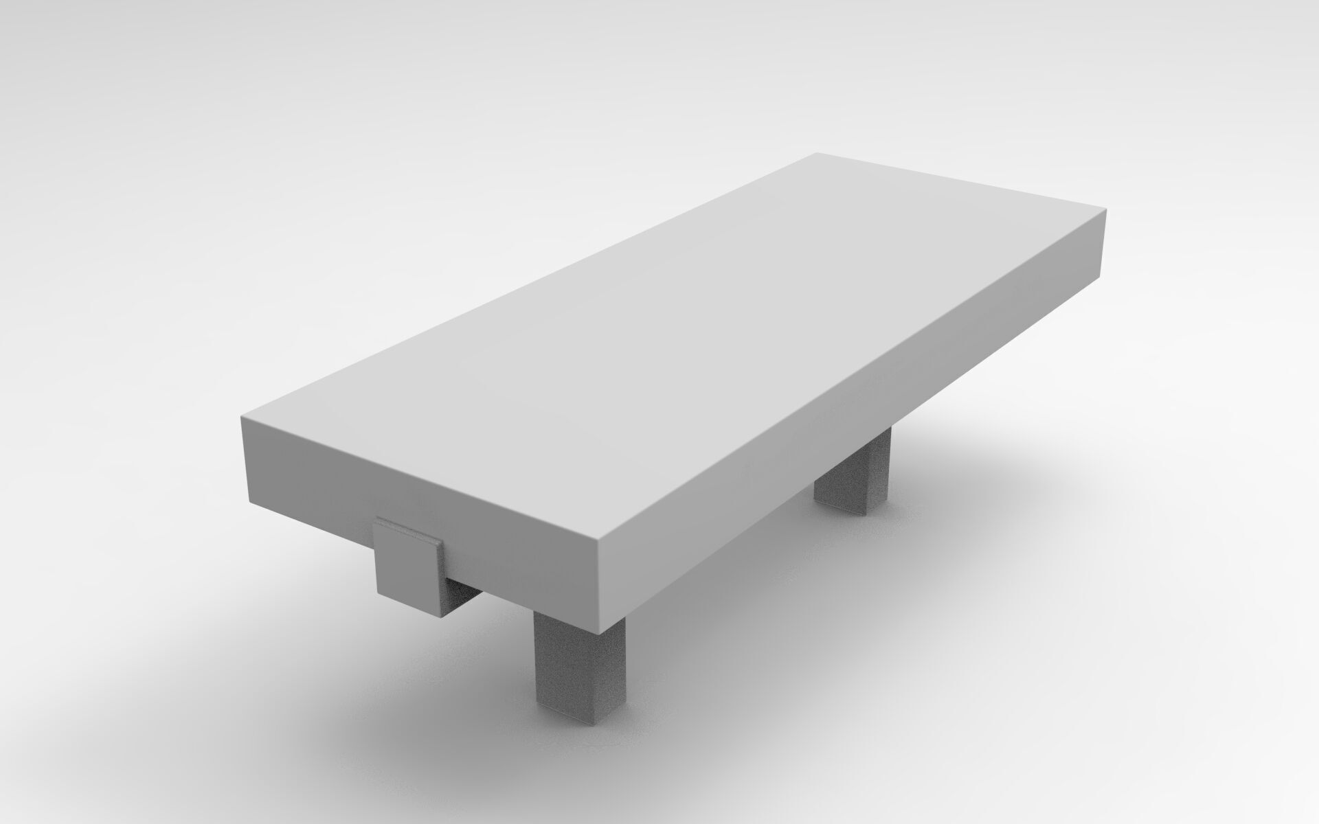 Roru Bench Low-poly 3D model_8