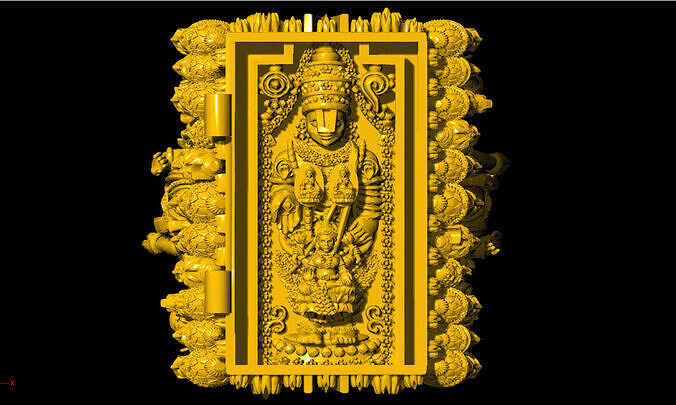 Tirupati Balaji Antique Ring 3D print model