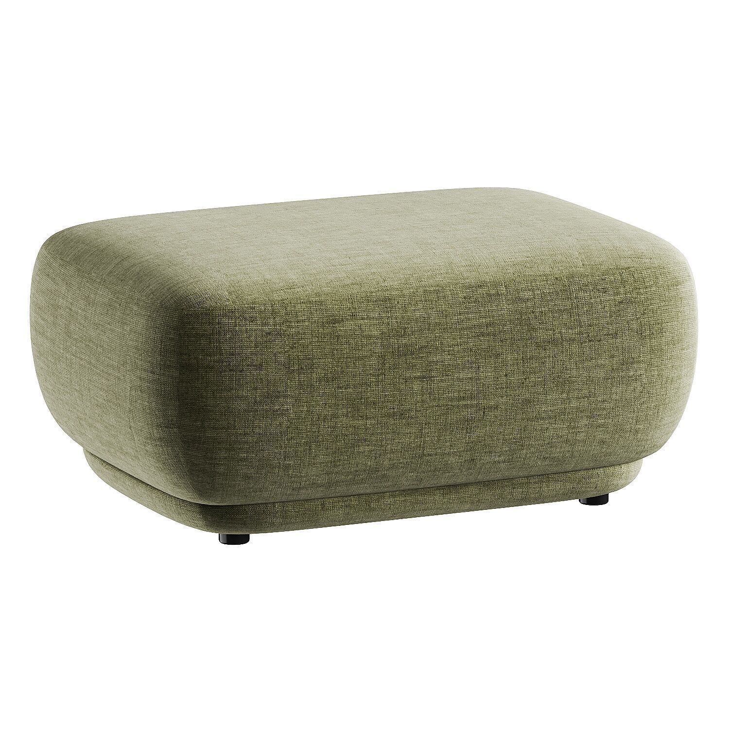 pouf white 3D model_2