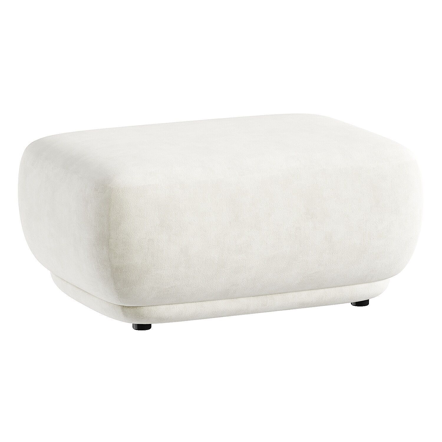 pouf white 3D model_5