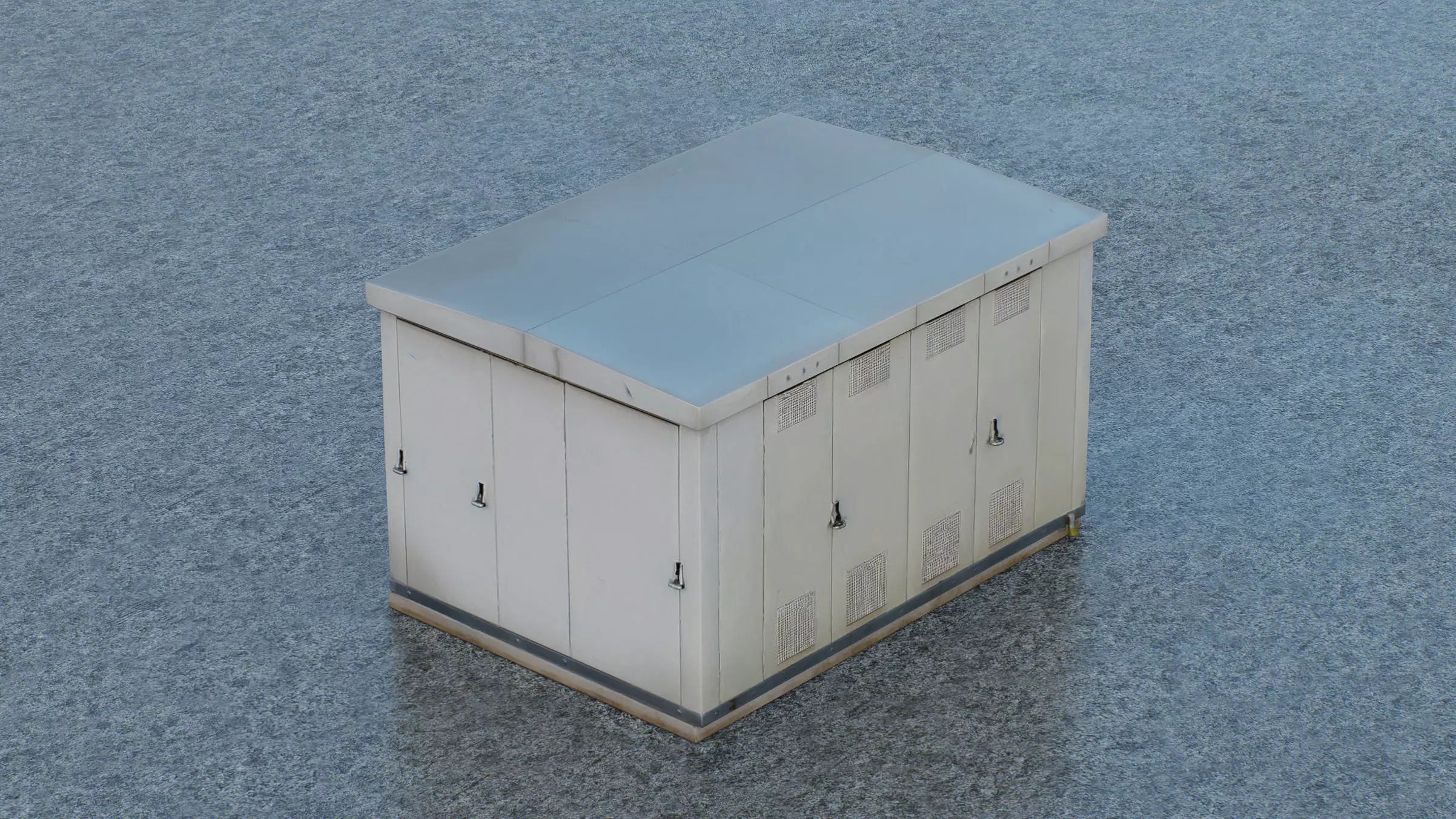 Electrical substation Low-poly 3D model