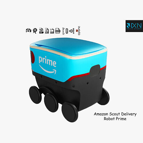 Amazon Scout Delivery Robot Prime 3D model