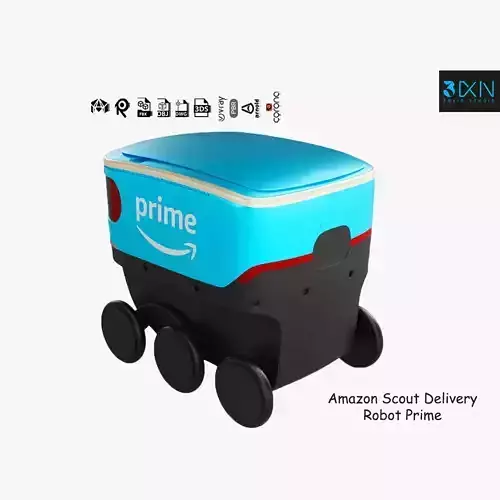 Amazon Scout Delivery Robot Prime 3D model