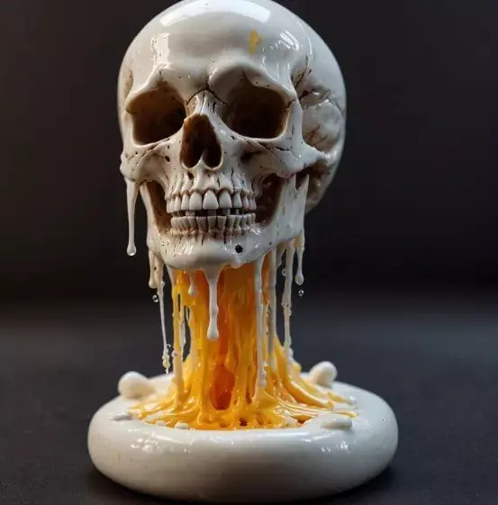 melting skull 3D print model