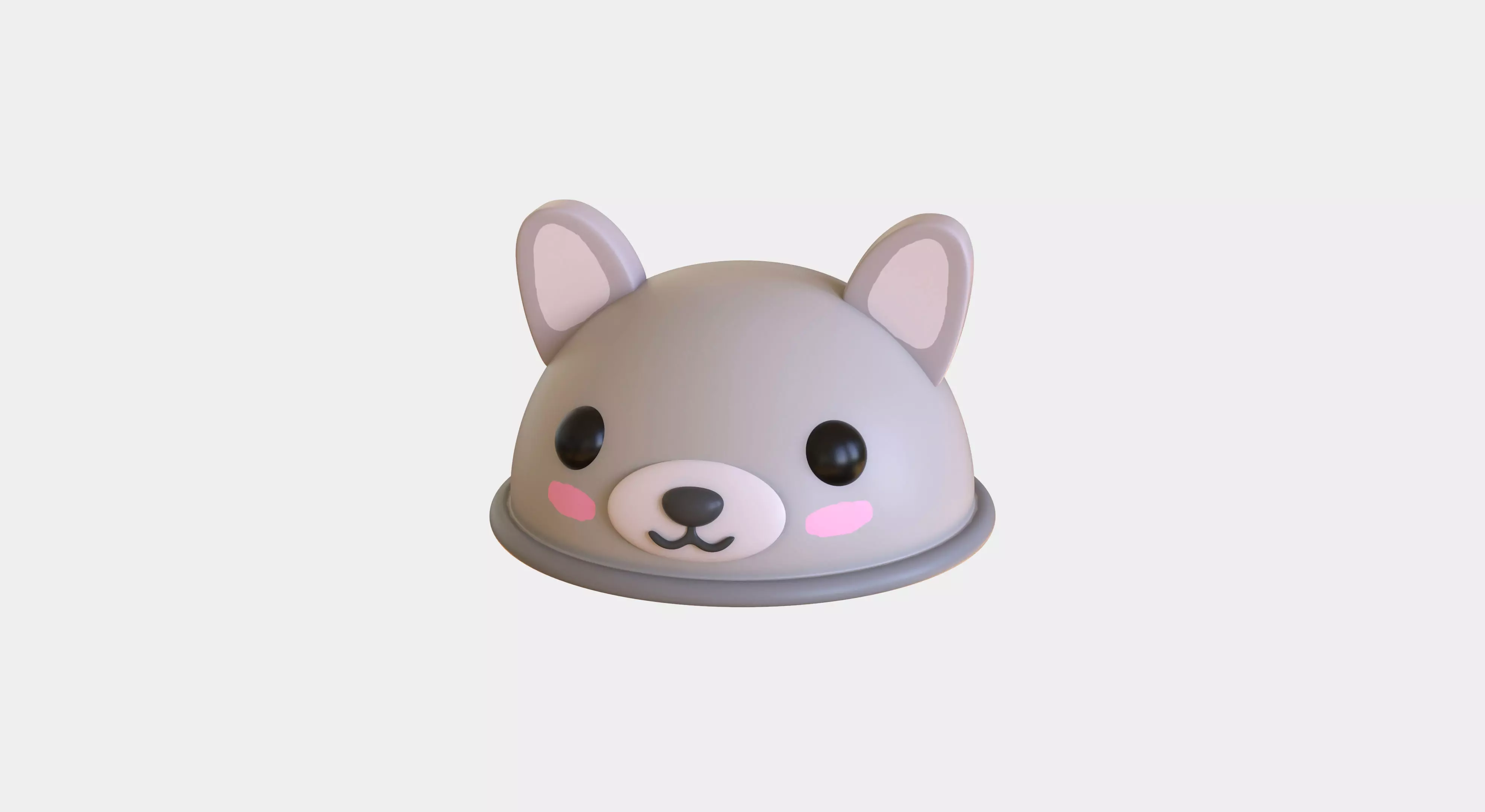 Low-Poly Wolf Hat Low-poly 3D model_0