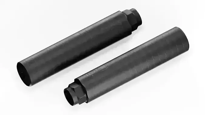SUPPRESSOR  Q PORQ CHOP Low-poly 3D model