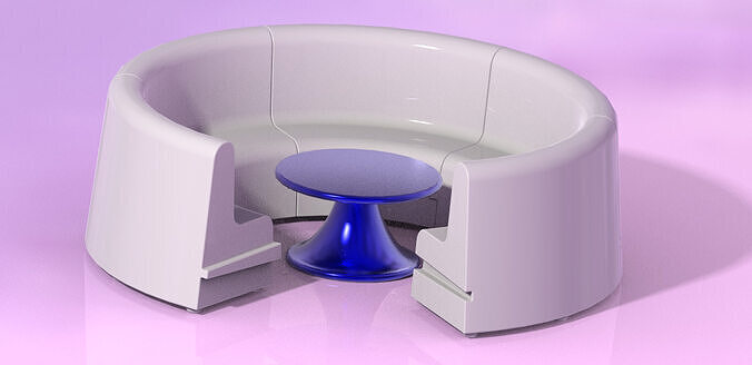  Set di Arredo in Polietilene Rotostampato Rotationally Molded  Free 3D model
