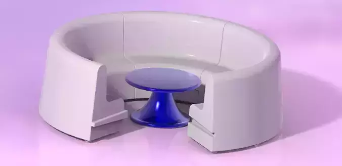 Set di Arredo in Polietilene Rotostampato Rotationally Molded Free 3D model