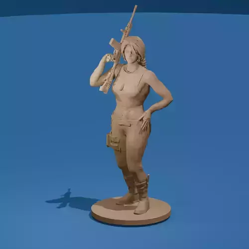Mercenary Babe Urban Huntress 3D print model