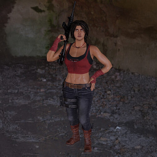 Mercenary Babe Urban Huntress 3D print model