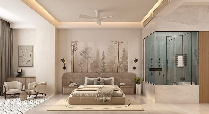 Hotel Suite Room or Bedroom 3D model