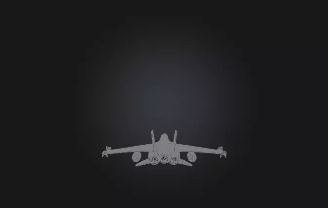 Futuristic Sci-Fi Jet Fighter 3D Model  Low-poly 3D model_0