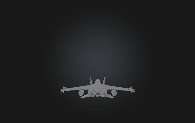 Futuristic Sci-Fi Jet Fighter 3D Model  Low-poly 3D model