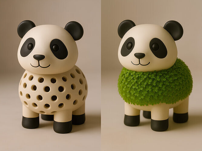 Panda Sprouter Seed Chia Radish Lentil Germinator toy 3D print model