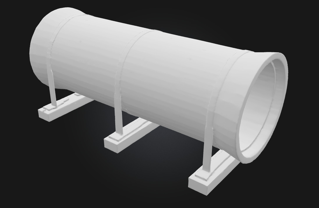 Concrete Pipe Display Sturdy Infrastructure Elements 3D model_6