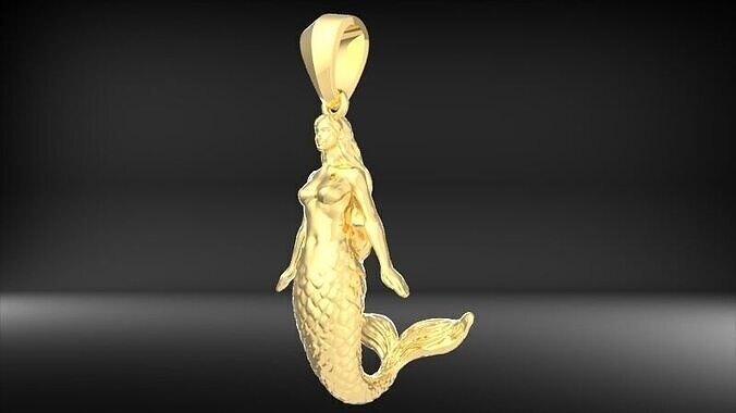 Mermaid pendant  3D print model