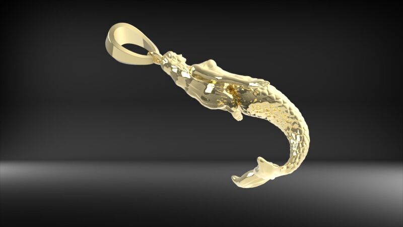Mermaid pendant  3D print model_21