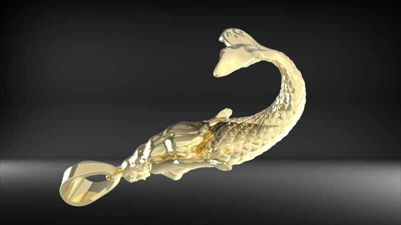 Mermaid pendant  3D print model_33
