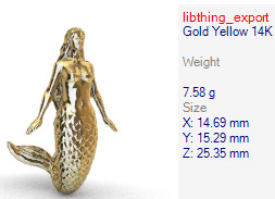 Mermaid pendant  3D print model_40