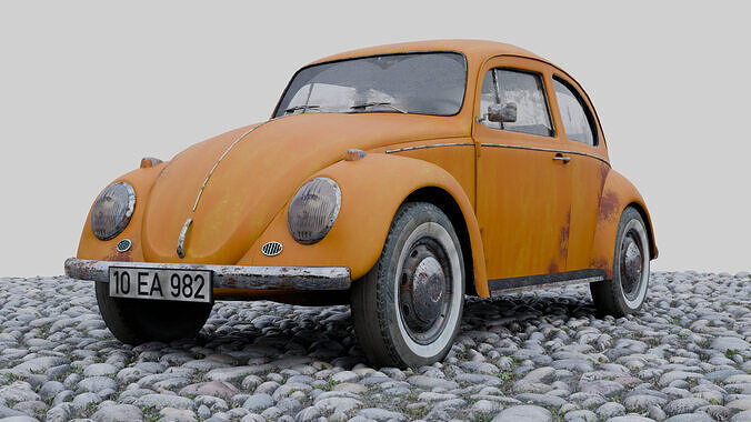 VW KAEFER BEETLE 1300 MODEL 1963 Low-poly 3D model