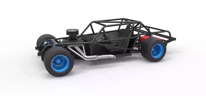 Vintage Asphalt Modified stock car Base V4 Scale 1 to 25 3D print model