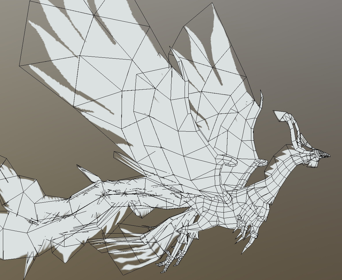 The phoenix bird Low-poly 3D model_34