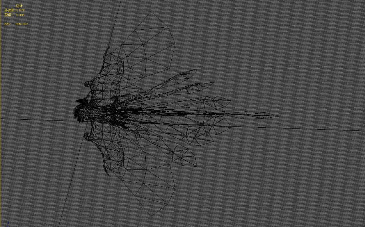 The phoenix bird Low-poly 3D model_7