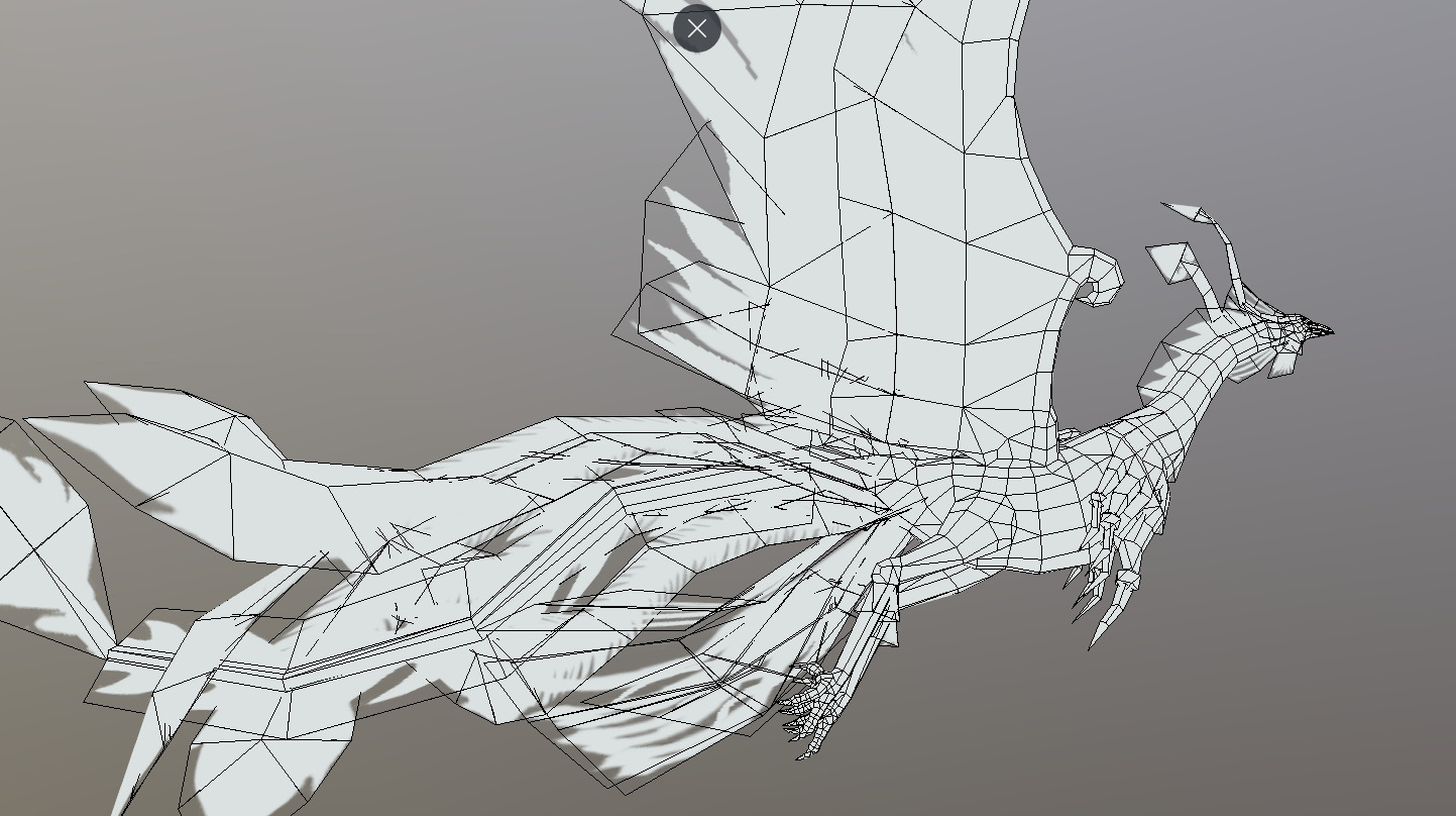 The phoenix bird Low-poly 3D model_33