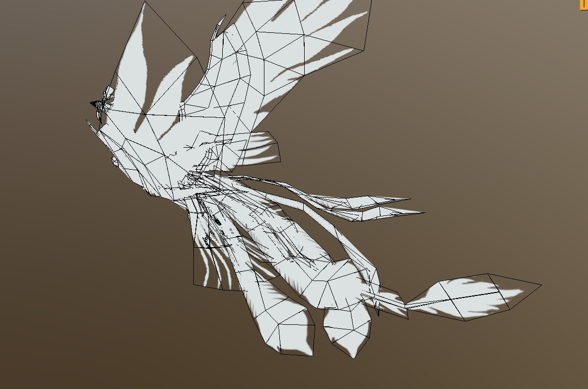 The phoenix bird Low-poly 3D model_38