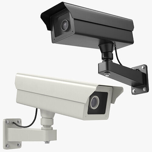 Low Poly PBR Security Camera Low-poly 3D model