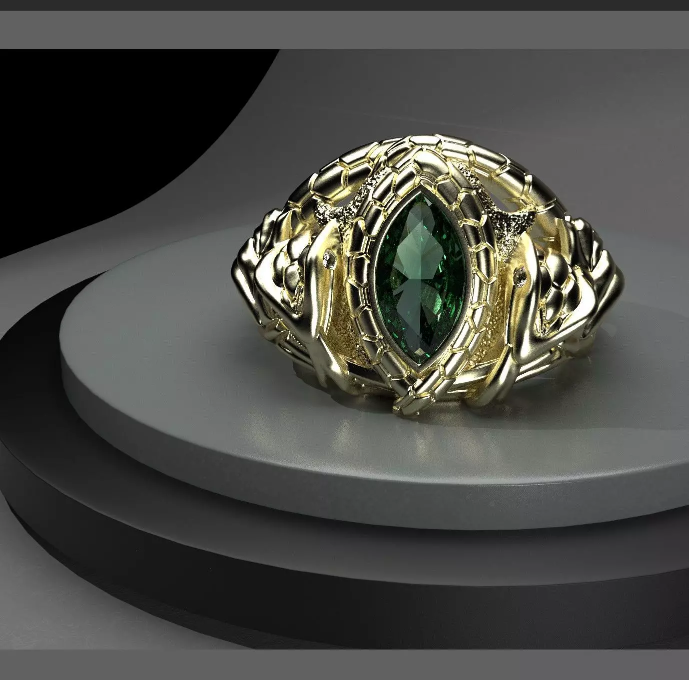 snake ring 3D print model