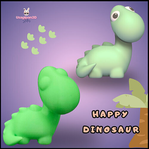 Happy Dinosaur 3D print model
