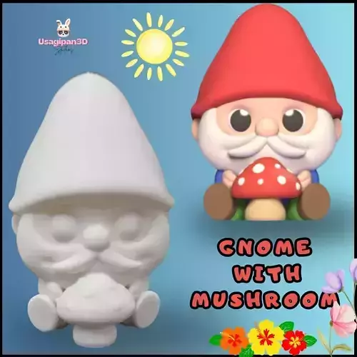Gnome with Mushroom