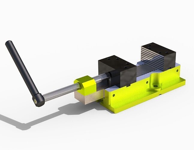 Milling vice 100mm 3D model