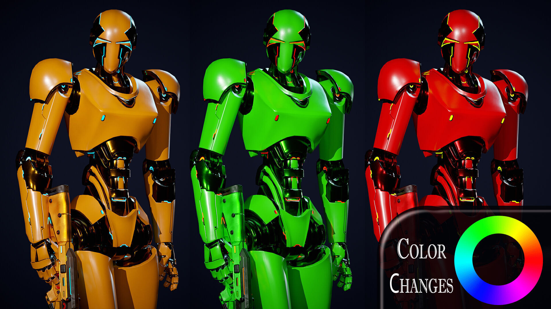 Robot 2 Low-poly 3D model_5