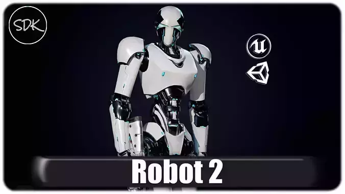 Robot 2 Low-poly 3D model Robot 2 Low-poly 3D model