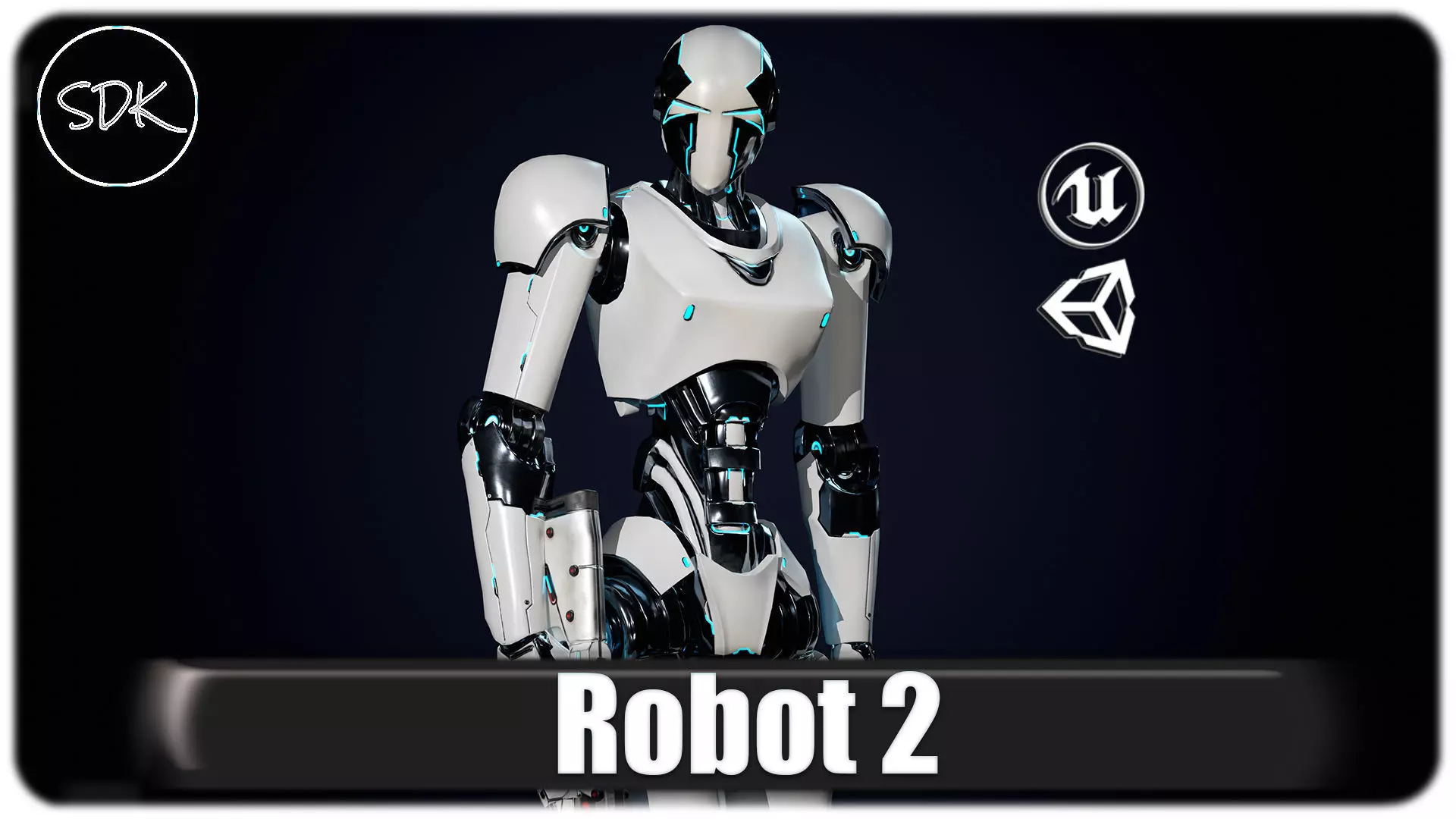 Robot 2 Low-poly 3D model_0