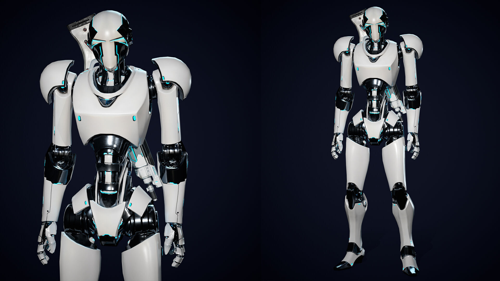Robot 2 Low-poly 3D model_6