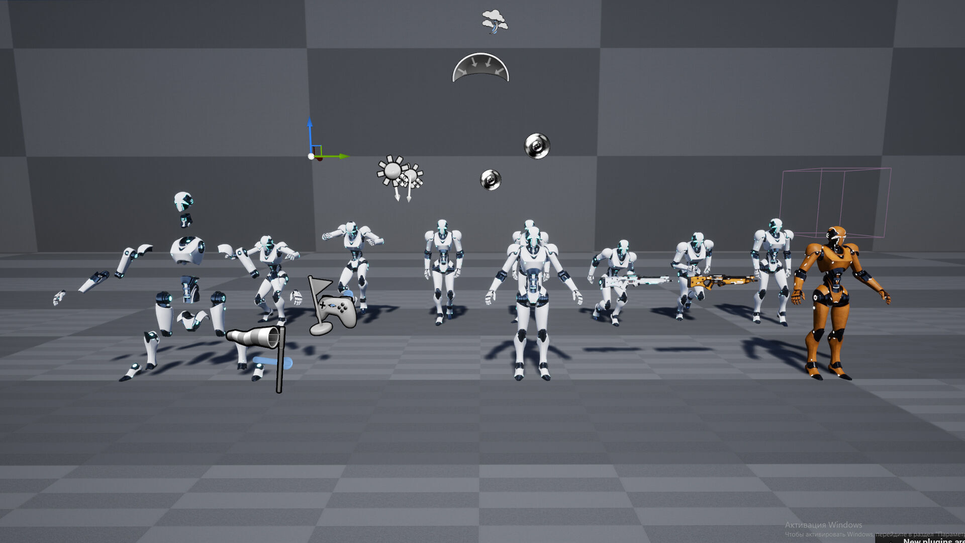 Robot 2 Low-poly 3D model_15