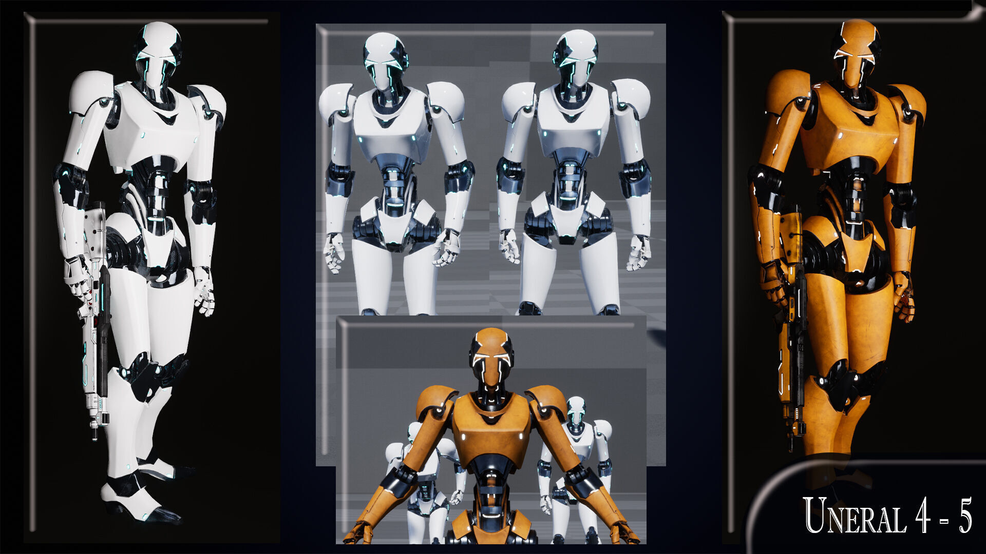 Robot 2 Low-poly 3D model_7