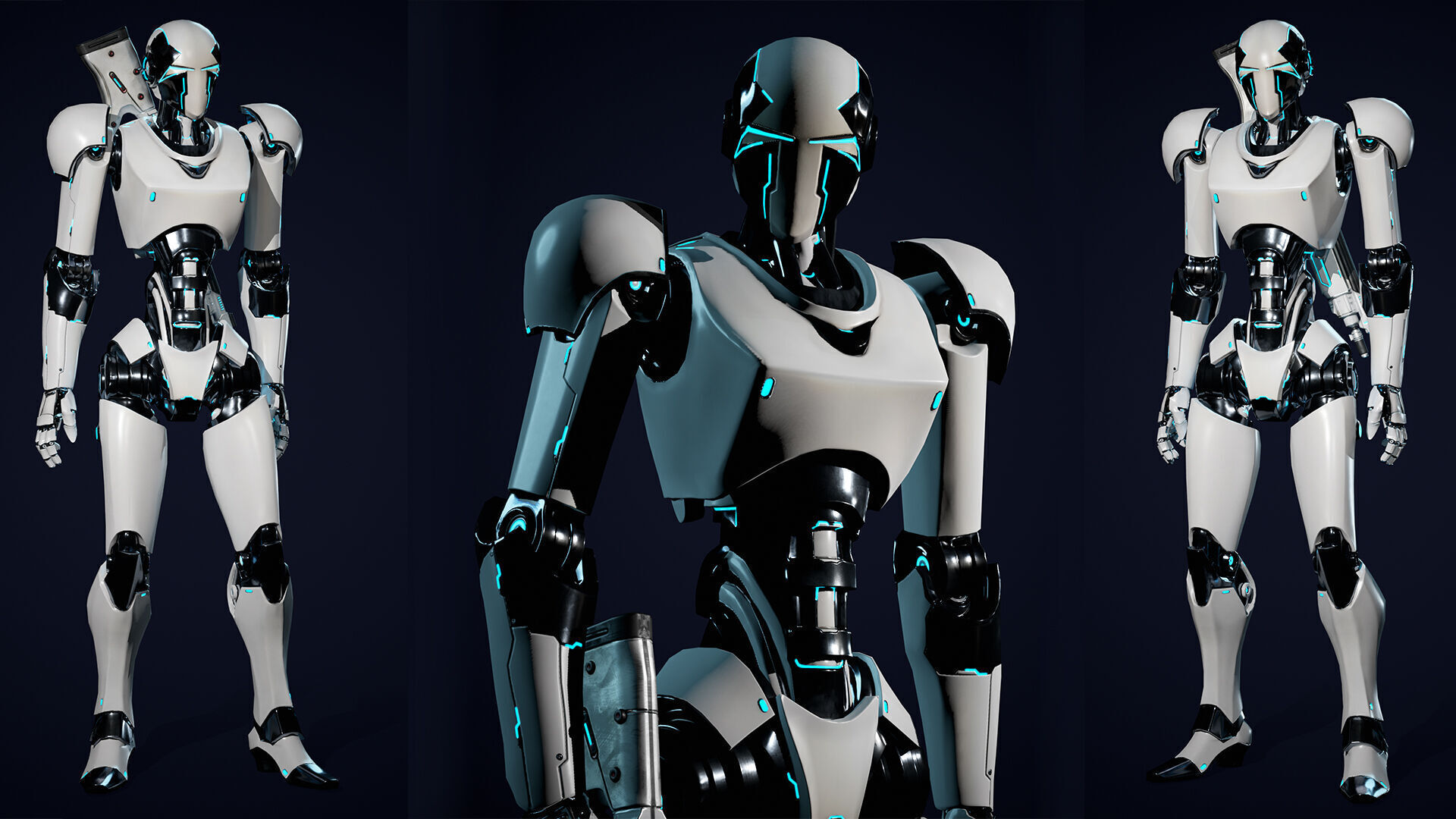 Robot 2 Low-poly 3D model_4