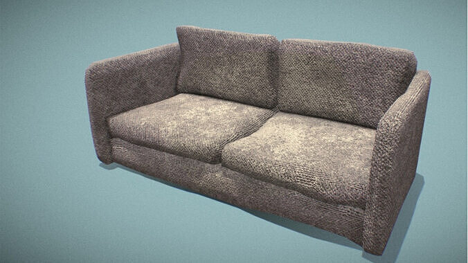Sofa 2 Seater Low-poly 3D model