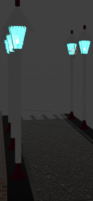 lampadaire-scandinave-neon-bleu-design-blanc-bordeaux Low-poly 3D model_1