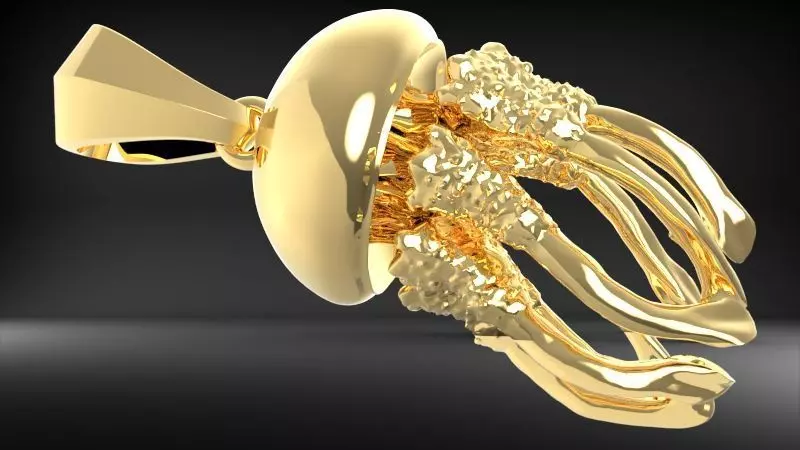 Jellyfish Pendant Necklace Charm Bracelet Jewelry 3D print model