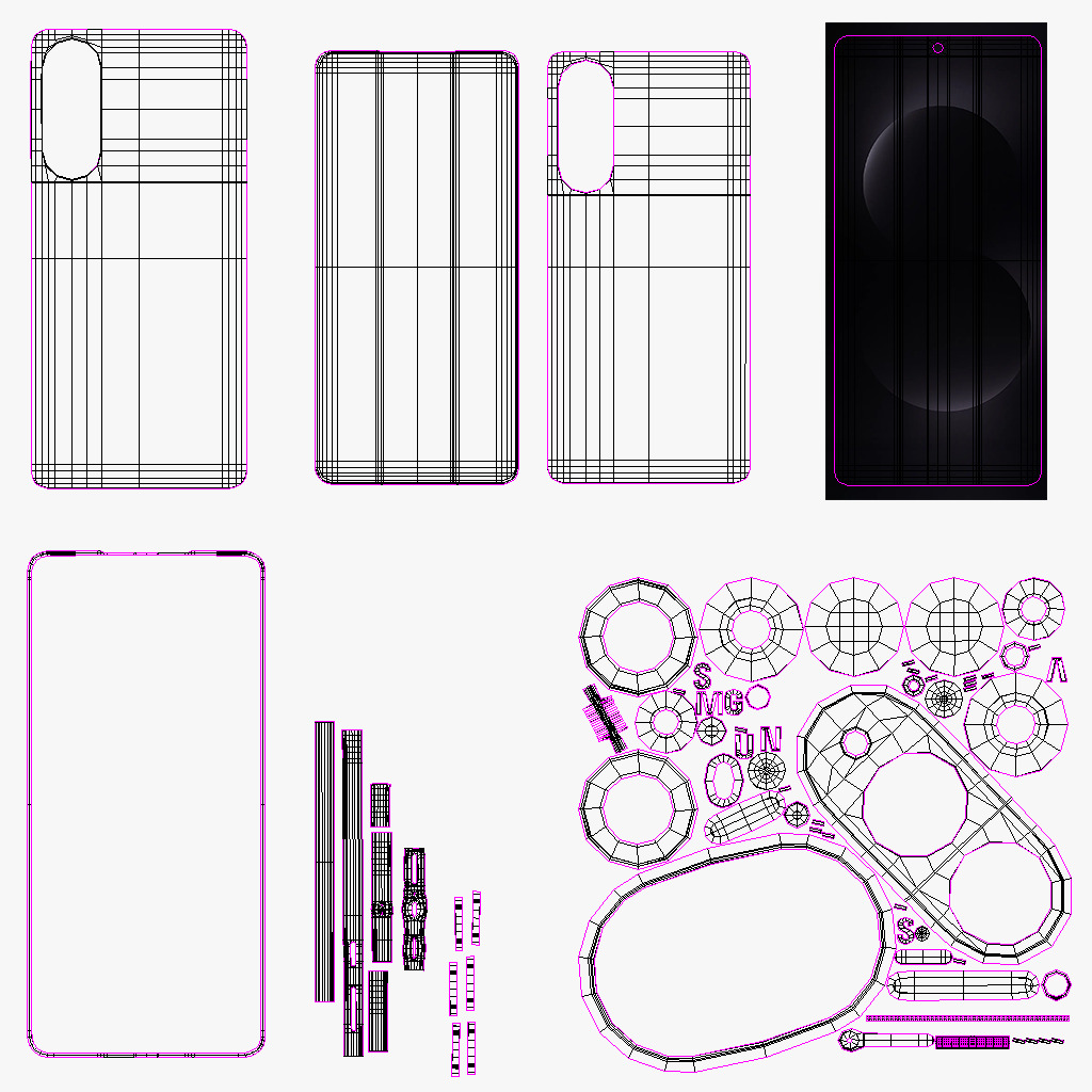 Samsung Galaxy S25 Edge All Color 3D model_22