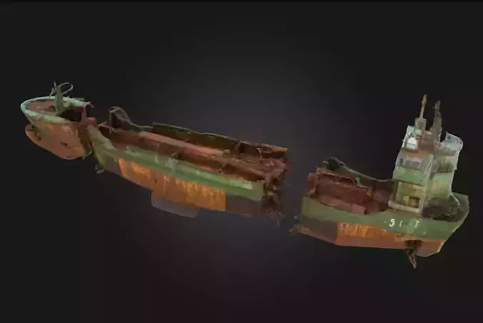 Fragmented Vessel Broken Pottery Model